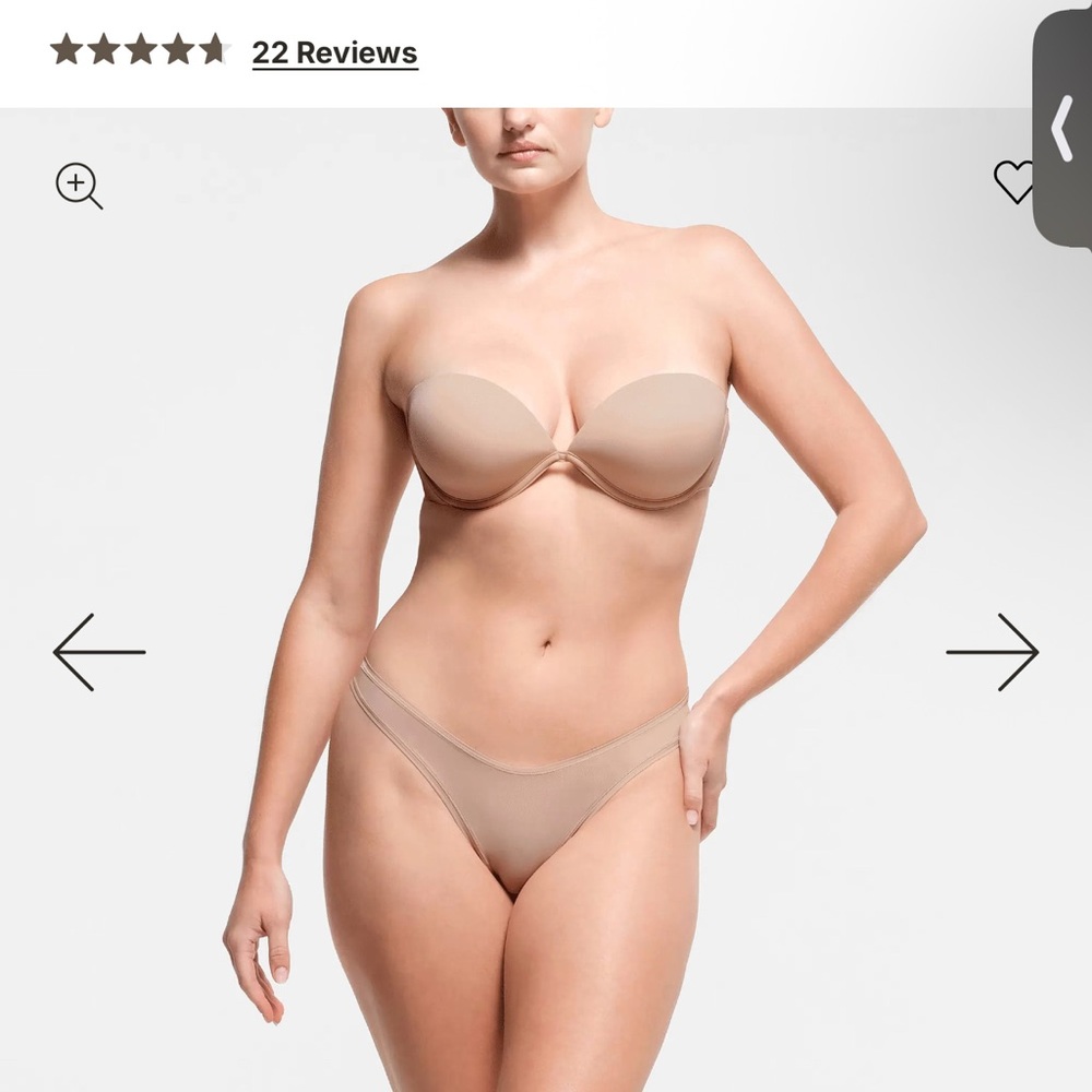 SKIMS Nude Strapless Bra and Panty Set